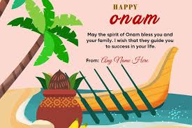 Happy Onam Wishes Card With Name Edit