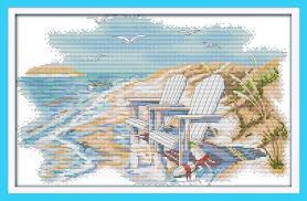 To purchase a kit or pattern, please visit my etsy shop! Nkf A Quiet Beach Stamped Cross Stitch Pattern Diy Kits Needlework Embroidery Set Chinese Cross Stitch For Home Decor Package Aliexpress