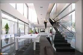 Modern Mansion Living Room Dining Room Mansion Bright Inspiration Open Spaces Interior Design Dining Room Beautiful Dining Rooms Staircase Design
