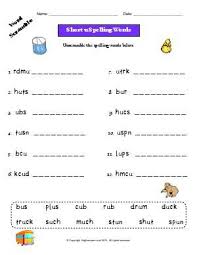 Worksheet Short U Spelling Words Word Scramble Unscramble The Spelling Words Spelling Words Words Worksheets