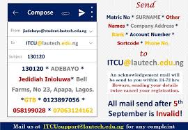 The university enrolls 30,000 students and employs more than 3,000 workers including contract staff. Important Information For All Lautech Siwes 400 Level Students
