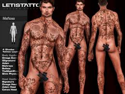 We can wear any number of any kind of layer that we like. Second Life Marketplace Letis Tattoo Mafioso Tattoos Bakes On Mesh Legacy Signature And More Appliers