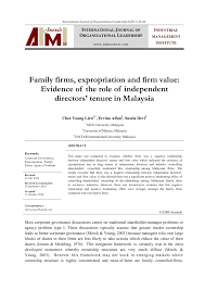 What does tenure mean in english? Pdf Family Firms Expropriation And Firm Value Evidence Of The Role Of Independent Directors Tenure In Malaysia