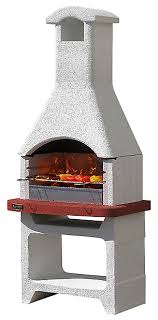 La grille de cuisson est en inox et. Barbecue Fixe Beton Sunday Jamaica Castorama