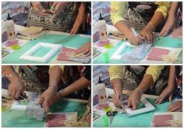Tutorial Cornice In Polistirolo E Stoffa Creativita Organizzata Tutorial Cornici Fai Da Te Quadri