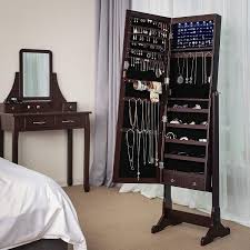 I Got This White Jewelry Cabinet For My Wife S Birthday And She Really Love It This Cabinet Ca Standing Jewelry Armoire Jewelry Cabinet Mirror Jewelry Storage