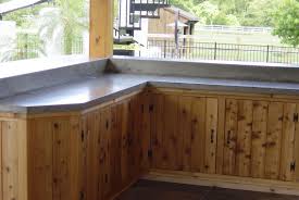 Concrete Countertop Custom Cedar Cabinets Concrete Kitchen Concrete Countertops Outdoor Kitchen Design