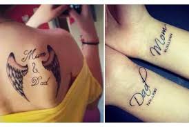 Mom dad memorial tattoo on arm. Mom Dad Tattoo Idea Tattoos For Daughters Mom Tattoos Tattoos For Dad Memorial