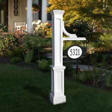 Mayne Woodhaven 56 In Tall White Address Sign Post 5812 W The Home Depot In 2020 Address Sign Post Address Signs For Yard Address Post