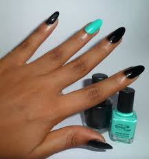 Black And Teal Stiletto Nails Glam Tropic My Stiletto Nails Aqua Nails Teal Nails Black Stiletto Nails