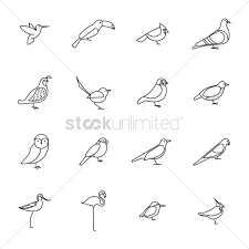 The illustration is available for download in. Collection Of Bird Icons Vector Image 2032442 Stockunlimited