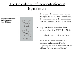 Market equilibrium and the perfect competition model. Chemical Equilibrium The Concept Of Equilibrium No Chemical
