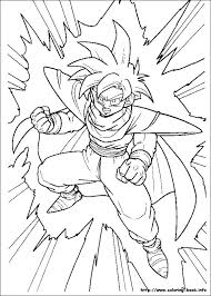 Free dragon ball z coloring page to print and color, for kids : Dragon Ball Z Coloring Picture