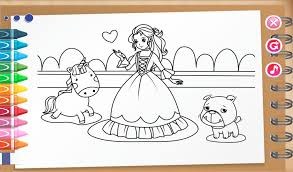 Coloring book for kids :princess has more beautiful brushes, such as glow. Princess Coloring Game For Kids Princess Drawing For Android Apk Download