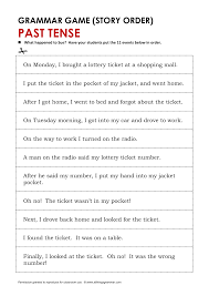 Past Tense Story Order