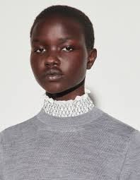 Aesthetic Sweatshirt Collar OSLO Men's Big Collar Sweatshirt Black B1366  Men's