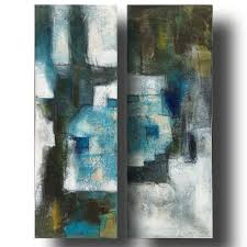 Abstrakt Acryl Malerei Original Modern Bild Keilrahmen Diptychon 2 Bilder Blau Ebay In 2020 Painting Abstract Artwork Art