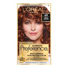 L'Oreal Paris Superior Preference Permanent Hair Color 6R Light Auburn, 1.0  ct