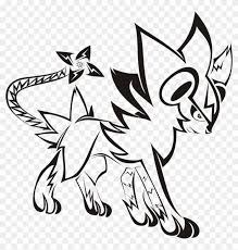 These pokemon coloring pages allow kids to accompany their favorite characters to an adventure land. Photoshop Clipart Tribal Pokemon Luxray Coloring Pages Free Transparent Png Clipart Images Download