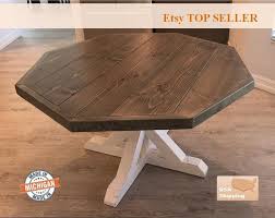 Farm House Table Game Table Octagon Table Poker Table Game Etsy Octagon Table Farmhouse Table Farm Table