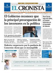 In 1989 the name was changed to el cronista. El Cronista Primero Bahia Noticias