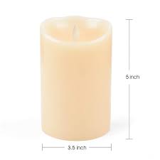 Amazon Com Luminara Led Flameless Candles Luminara Flameless Real Wax Moving Wick Led Candle For Home Party Halloween Christmas Wedding Decor With Timer Control Vanilla Scent 3 5 X 5 Inches Ivory Home Kitchen