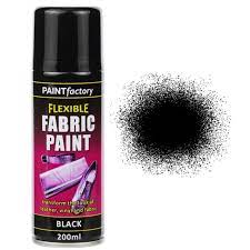 Black Fabric Spray Paint 200ml Flexible Clothes Aerosol Sprayster