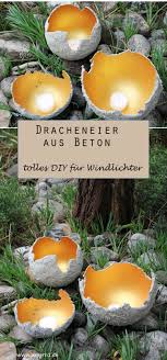 Windlichter Basteln Anleitung Fur Dracheneier Aus Beton Br De Windlichter Basteln Windlichter Basteln Anleitung Drachenei