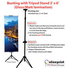 The sba's table of small business size standards helps small businesses assess their business size. Bunting With Tripod Stand 2 X 6 Gloss Matt Lamination Shopee Malaysia