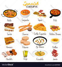 A Vector Illustration Of Spanish Food Cuisine Download A Free Preview Or High Quality Adobe Illustrator Ai Eps Pdf And Hi Food Infographic Spanish Food Food