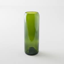 Vase En Verre Forme Bouteille 0 75l Vert Q De Bouteilles Vase Verre Verre Recycle Bouteille