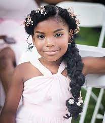If you have a formal event coming up a great style like this would be great for a wedding or any other formal event that she has to go to. Avengers Imagines One Shots Melanin Magic Edition Daughter Hairstyles Black Wedding Hairstyles Flower Girl Hairstyles