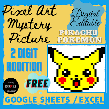 Free 2 Digit Addition With Regrouping Math Pixel Art Mystery Picture Mystery Pictures Pixel Art Pixel