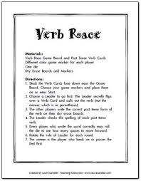 Verb Race Game Freebie From Laura Candler S Online File Cabinet Teaching Language Arts