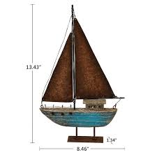 The breezy tranquility of a seaside vacation home can be achieved in any space with coastal décor. Breakwater Bay Nautical Wood Sailboat Tabletop Ornaments Handmade Rustic Wooden Boat Decoration Decorative Sailing Boat Model Beach Theme Home Decor 13 43 H Wayfair