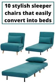 10 stylish sleeper chairs that easily convert into beds living in a shoebox sleeper chair futon chair blue futon