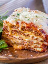 You will use 1/4 of the cheese in the first layer, 1/4 in the second layer and then use the remaining half on top. Ultimate Meat Lasagna Dinner Then Dessert
