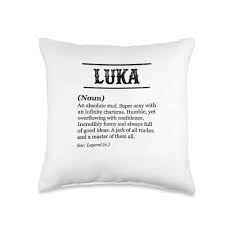 Amazon.com: for Someone Named LUKA Luka-Funny Phrase with Name Definition |  Customized Men's Throw Pillow, 16x16, Multicolor : Home & Kitchen