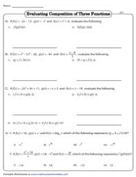 Composition of functions worksheet form. Composition Of Functions Worksheets