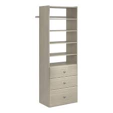 Add shoe shelves or clear shoe boxes to keep your collection organized and on display. Easy Track Premium Tower Closet Storage Wall Mounted Wardrobe Organizer Kit System With Shelves And Drawers Weathered Grey Target