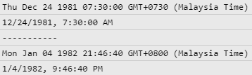 It is 8 hours ahead of greenwich mean time and coordinated universal time. Javascript New Date Number But Produced Different Timezone Malaysia Stack Overflow