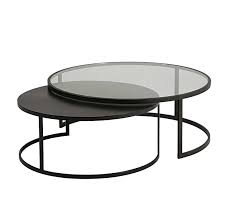 Ridge road décor eclectic metal and glass accent table in black. Tables Gigognes En Verre Trempe Et Metal Noir Maisons Du Monde Coffee Table Metal Nesting Tables Nesting Coffee Tables