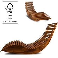 Details Sur Chaise Longue A Bascule En Bois Certifie Fsc Transat Ergonomique De Jardin Chaise Longue Transat Chaise Longue Jardin