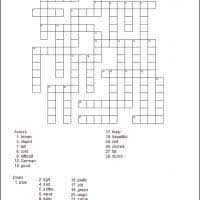 More mathematical crossword puzzles with answers. Spanish Words Crossword