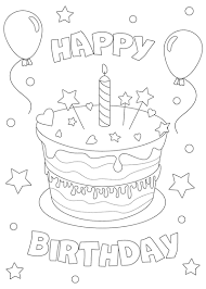 free happy birthday coloring pages for kids