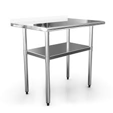 Kitchen planning has officially begun! Stainless Steel Table Commercial Prep Table 36x24 Inches Kitchen Workbench Industrial Restaurant Supply Work Tables For Shop Home Outdoor Steel Table Food Preparation 1 1 2 Backsplash Buy Online In Gambia At Gambia Desertcart Com
