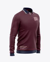 Download Men S Long Sleeve Polo Shirt Front Half Side View In Apparel Mockups On Yellow Images Object Mockups