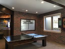 Utah Valley Parade Of Homes 2016 Game Room Brick Accent Wall Basement Hhdu Brick Accent Walls Parade Of Homes Brick