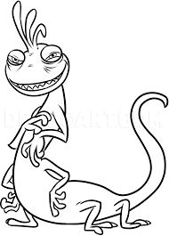 We have some great characters from the movie! How To Draw Monsters Inc Randall Step By Step Drawing Guide By Dawn Dragoart Com