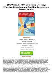 Unlocking literacy books from fishpond.co.nz online store. Scotty Downlad Pdf Unlocking Literacy Effective Decoding And Spelling Instruction Second Edition Page 1 Created With Publitas Com